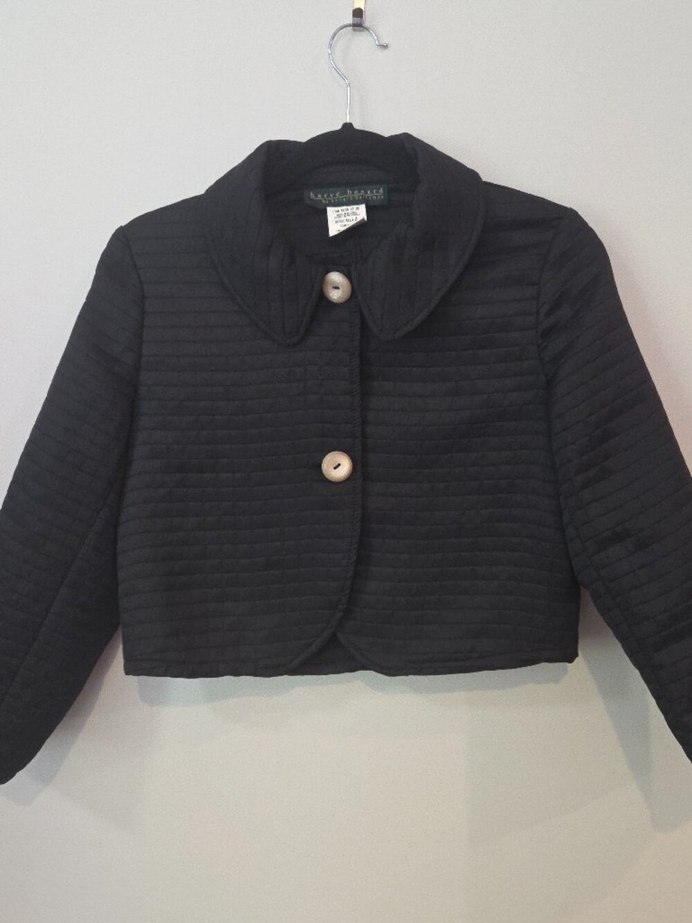 Bolero Vintage black quilted jacket size 4– NWOT